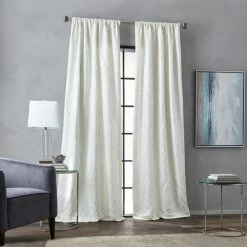 Best deal 🧨 Martha Stewart Milan Room Darkening Rod Pocket Single Curtain Panel Grey 🔔 -Martha Stewart Sales unnamed file 1002