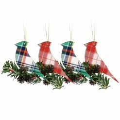 Top 10 ⭐ Martha Stewart Holiday Bird Ornament 4 Piece Set In Red And Green 😉
