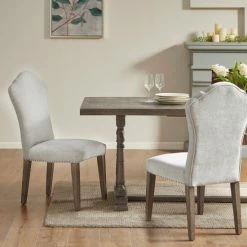 Outlet ✔️ Tristan Light Grey Dining Chair Set Of 2 By Martha Stewart 😀