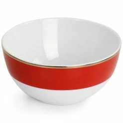 New 🧨 Martha Stewart Gold Rimmed 12pc Fine Ceramic Dinnerware Set In Red 🎁 -Martha Stewart Sales unnamed file 1157