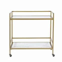 Coupon 🥰 Martha Stewart Lionel Antique Gold Two Tier Bar Cart On Wheels 🌟 -Martha Stewart Sales unnamed file 1163