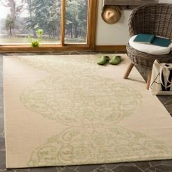Flash Sale ⌛ Martha Stewart By SAFAVIEH Topiary Signet Indoor/ Outdoor Waterproof Rug Beach Grass 🔥