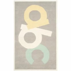 New 🔔 Martha Stewart By SAFAVIEH ABC Letters Wool Rug Zinc 💯 -Martha Stewart Sales unnamed file 1190