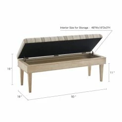 Cheap 🎁 Martha Stewart Harstrom Beige Soft Close Storage Bench 👏 -Martha Stewart Sales unnamed file 1271