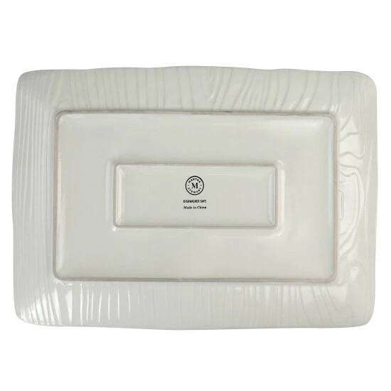 Best Pirce ๐ Martha Stewart 14in Stoneware Wood Pattern Serving Plate ๐ 3 Best Pirce ๐ Martha Stewart 14in Stoneware Wood Pattern Serving Plate ๐ - Image 3