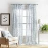 Buy 🛒 Martha Stewart Annabelle Floral Sheer Rod Pocket Single Curtain Panel Linen 🧨