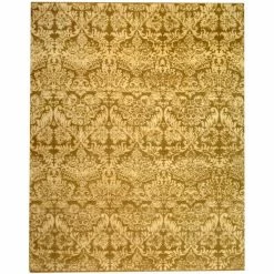 Cheapest 🧨 Martha Stewart By SAFAVIEH Hand-knotted Damask Wool Rug Pedestal ✔️