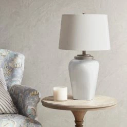 Discount 🥰 Martha Stewart Jemma White Table Lamp 🔥
