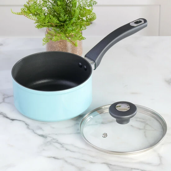 Hot Sale ⭐ Martha Stewart Everyday Bowcroft 1.6 Quart Aluminum Saucepan With Lid Grey 🤩 6 Hot Sale ⭐ Martha Stewart Everyday Bowcroft 1.6 Quart Aluminum Saucepan With Lid Grey 🤩 - Image 6