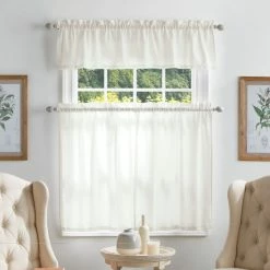 Wholesale 👏 Martha Stewart Bedford Woven Plaid 3-pc Curtain Tier And Valance Set Linen 🥰 -Martha Stewart Sales unnamed file 1372