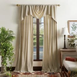 Buy 🧨 Martha Stewart Naples Chenille Solid Curtains - Panel Pair Or Valance Natural 🔥 -Martha Stewart Sales unnamed file 1397