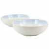 Budget 🎁 Martha Stewart Blue Rim 2 Piece 10 Inch Stoneware Serving Bowl Set In Blue - 10" X 3.25" 👍
