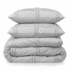 Promo 🛒 Martha Stewart Skylar Chenille 3 Piece Comforter Set Gray ❤️ -Martha Stewart Sales unnamed file 1410