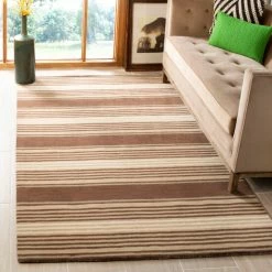 Buy 💯 Martha Stewart By SAFAVIEH Harmony Stripe Wool Rug Wrought Iron ❤️