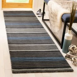 Buy 💯 Martha Stewart By SAFAVIEH Harmony Stripe Wool Rug Wrought Iron ❤️ -Martha Stewart Sales unnamed file 1425