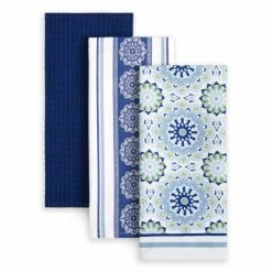 Hot Sale 😉 Martha Stewart Printed Medallion Kitchen Towel 3-Pack Set - 18"x28" 🤩