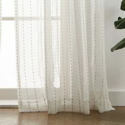 Promo 🎁 Martha Stewart Dot Embroidery Poletop Curtain Panel Pair ❤️ -Martha Stewart Sales unnamed file 1505