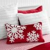New 👏 Martha Stewart Holiday Snowflakes Decorative Pillow 🌟