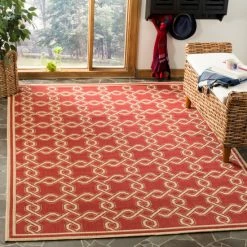 New ⭐ Martha Stewart By SAFAVIEH Ceca Indoor/ Outdoor Waterproof Rug Brown/cream 🧨 -Martha Stewart Sales unnamed file 1541