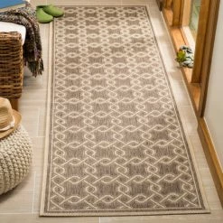 New ⭐ Martha Stewart By SAFAVIEH Ceca Indoor/ Outdoor Waterproof Rug Brown/cream 🧨 -Martha Stewart Sales unnamed file 1543