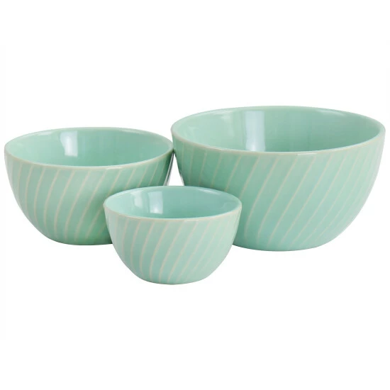 Promo 😀 Martha Stewart 3 Piece Stoneware Mini Bowl Set In Mint - 3 Piece 😉 1 Promo 😀 Martha Stewart 3 Piece Stoneware Mini Bowl Set In Mint - 3 Piece 😉