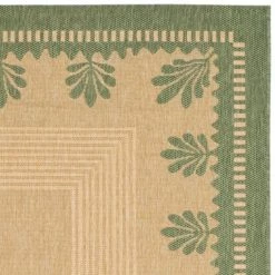 Discount 😍 Martha Stewart By SAFAVIEH Palm Border Indoor/ Outdoor Waterproof Rug Sand/green ✔️ -Martha Stewart Sales unnamed file 1626