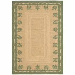 Discount 😍 Martha Stewart By SAFAVIEH Palm Border Indoor/ Outdoor Waterproof Rug Sand/green ✔️ -Martha Stewart Sales unnamed file 1627