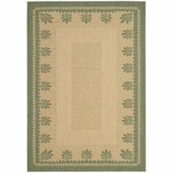 Discount 😍 Martha Stewart By SAFAVIEH Palm Border Indoor/ Outdoor Waterproof Rug Sand/green ✔️ -Martha Stewart Sales unnamed file 1628