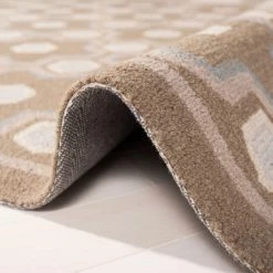 Flash Sale 🧨 Martha Stewart By SAFAVIEH Puzzle Geometric Wool Rug Fig ⭐ -Martha Stewart Sales unnamed file 1662