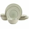 Deals 😀 Martha Stewart 12pc Reactive Glaze Ceramic Dinnerware Set In Grey 😉