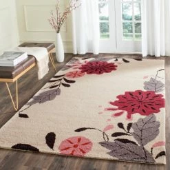 Cheap 🌟 Martha Stewart By SAFAVIEH Picture Block Floral Rug Ivory 🔔