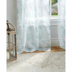 Wholesale 🤩 Martha Stewart Bellefield Floral Sheer Rod Pocket Curtain Panel Pair Aqua ❤️ -Martha Stewart Sales unnamed file 1749
