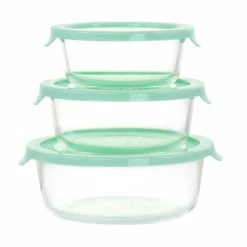 Budget 🔔 Martha Stewart 6 Piece Assorted Glass Storage Container And Lid Set In Mint - 6 Piece 🧨