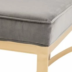 New ❤️ Martha Stewart Secor Upholstered Accent Bench With Metal Base Blue 😍 -Martha Stewart Sales unnamed file 182