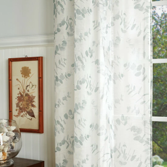 Cheap 🥰 Martha Stewart Eucalyptus Semi-Sheer Rod Pocket Curtain Panel Pair Aqua ✨ 9 Cheap 🥰 Martha Stewart Eucalyptus Semi-Sheer Rod Pocket Curtain Panel Pair Aqua ✨ - Image 9