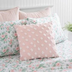 Best Sale 🤩 Martha Stewart Chenille Dot Decorative Pillow Soft Blue 👍