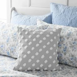 Best Sale 🤩 Martha Stewart Chenille Dot Decorative Pillow Soft Blue 👍 -Martha Stewart Sales unnamed file 1964