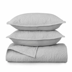 Brand new 😀 Martha Stewart Everyday Everlyn Solid 3 Piece Quilt Set Aqua 👏 -Martha Stewart Sales unnamed file 1972