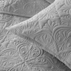 Brand new 😀 Martha Stewart Everyday Everlyn Solid 3 Piece Quilt Set Aqua 👏 -Martha Stewart Sales unnamed file 1973