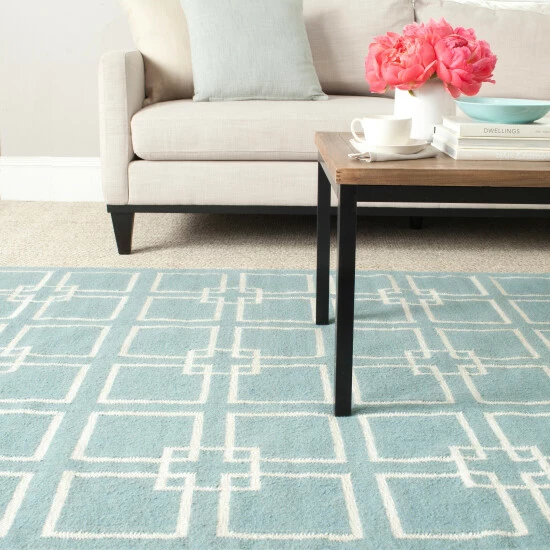 Coupon ⌛ Martha Stewart By SAFAVIEH Square Dance Wool/ Banana Silk Rug Cement Grey 🎉 3 Coupon ⌛ Martha Stewart By SAFAVIEH Square Dance Wool/ Banana Silk Rug Cement Grey 🎉 - Image 3