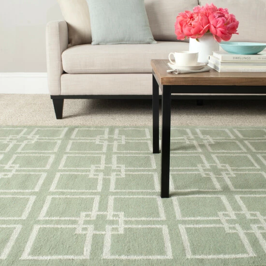 Coupon ⌛ Martha Stewart By SAFAVIEH Square Dance Wool/ Banana Silk Rug Cement Grey 🎉 9 Coupon ⌛ Martha Stewart By SAFAVIEH Square Dance Wool/ Banana Silk Rug Cement Grey 🎉 - Image 9