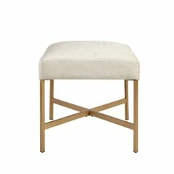 Best deal 👍 Martha Stewart Markus Cream Accent Ottoman 👍 -Martha Stewart Sales unnamed file 1998