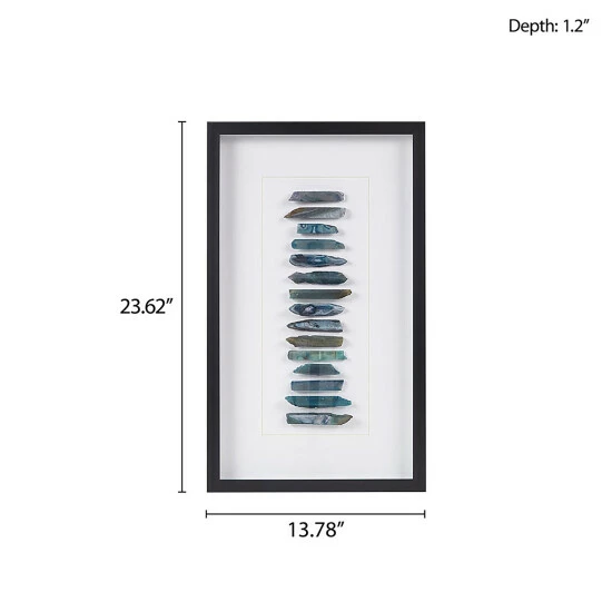 Cheap โจ Cerulean Stones Real Natural Agate Framed Shadowbox Blue By Martha Stewart ๐ 2 Cheap โจ Cerulean Stones Real Natural Agate Framed Shadowbox Blue By Martha Stewart ๐ - Image 2