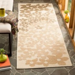 New 🔔 Martha Stewart By SAFAVIEH Field Flowers Indoor/ Outdoor Waterproof Rug Beige/brown 🥰 -Martha Stewart Sales unnamed file 2030