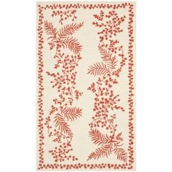 Cheapest 🎉 Martha Stewart By SAFAVIEH Fern Row Wool Rug Red/dahlia 😍 -Martha Stewart Sales unnamed file 2081