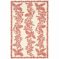 Cheapest 🎉 Martha Stewart By SAFAVIEH Fern Row Wool Rug Red/dahlia 😍 -Martha Stewart Sales unnamed file 2082
