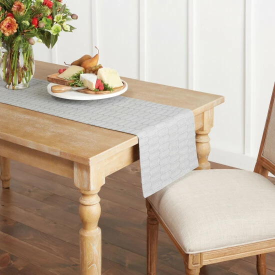 Budget 👏 Martha Stewart Honeycomb Fabric Table Runner, 14"x72", Charcoal Grey - 14"x72" 🔔 1 Budget 👏 Martha Stewart Honeycomb Fabric Table Runner, 14"x72", Charcoal Grey - 14"x72" 🔔