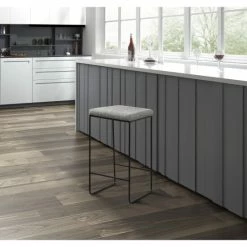 Coupon 🤩 Martha Stewart Hastings Grey/ Black Counter Stool ✨