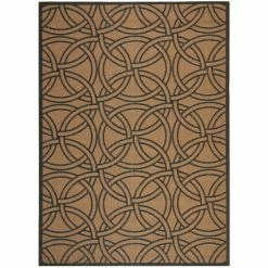 Hot Sale ❤️ Martha Stewart By SAFAVIEH Links Indoor/ Outdoor Waterproof Rug Gold/black 👏