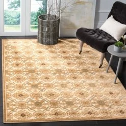 New 🛒 Martha Stewart By SAFAVIEH Imperial Palace Viscose/ Chenille Rug Hemp ✨